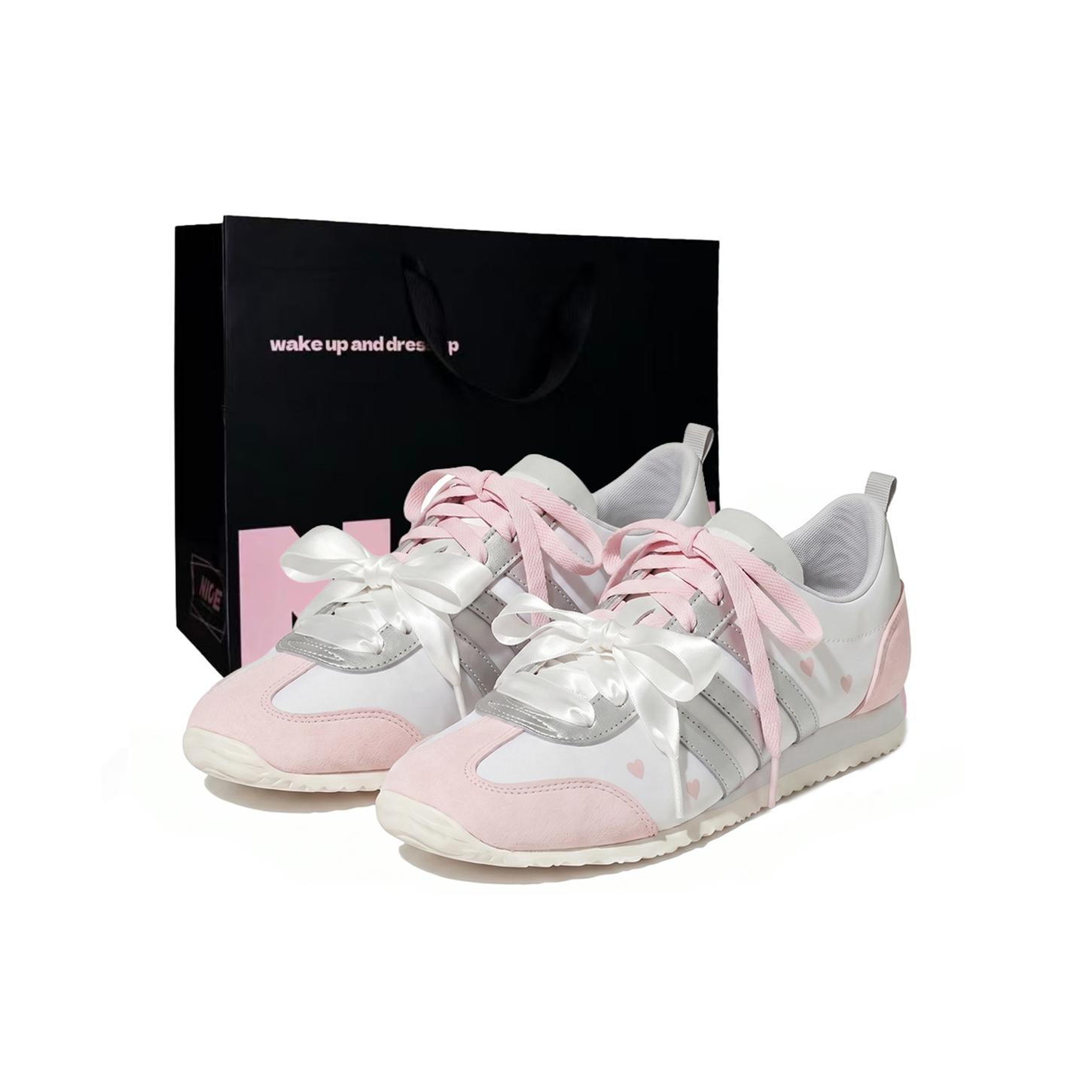 

Adidas VS JOG 2.0 Coverage Slip Resistant Abrasion Resistant Low top German Army Trainers Unisex Silver Pink KH7660(Team59-SBOX) 36⅔