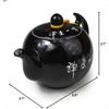 Porcelain Teapot 10oz Small Tea Pot Xishi Chinese Gongfu Tea Set Ceramic Kettle Black Teapot