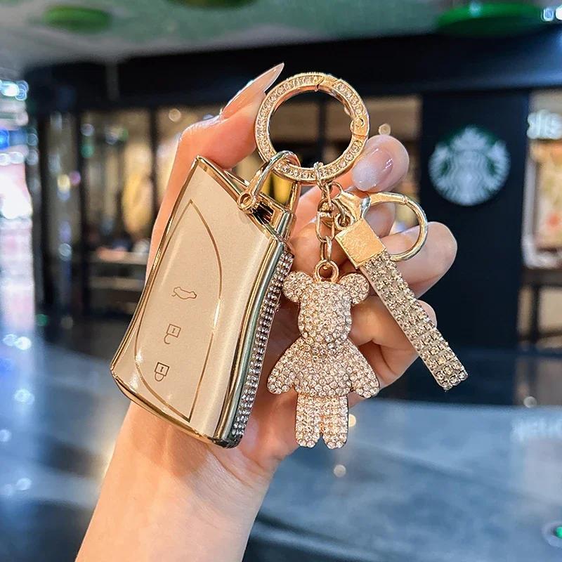 For Lexus Car Keycase Es200 Rx300 Nx200 Ux260H Es300H Is250 Keycover Keyshell Keychain Cars Accessories Keyring Car Key Case