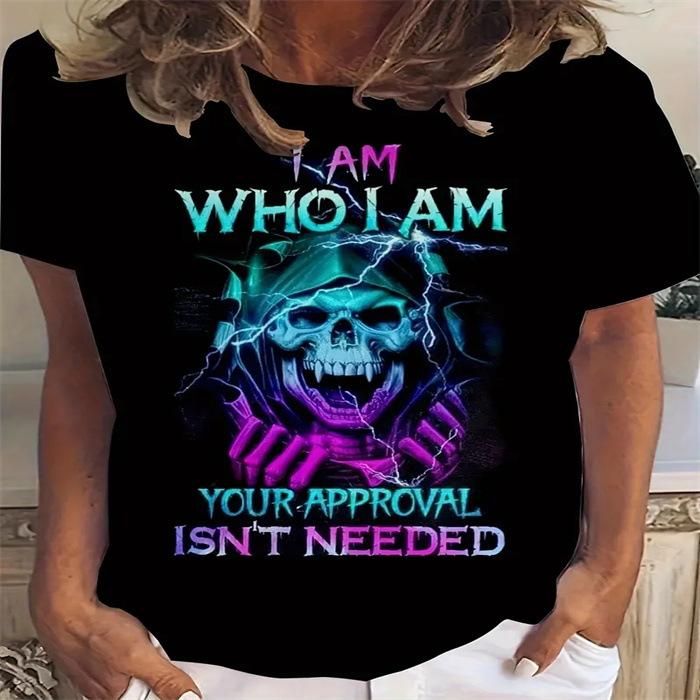 Sommer-T-Shirts mit Rundhalsausschnitt und Aufdruck, modisch, lässig, süß, kurzärmelig, für Damen, reine Baumwolle