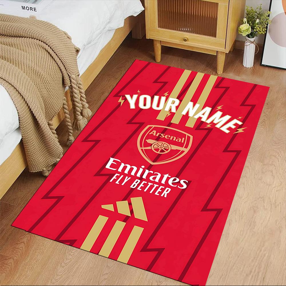 Arsenal F.c. Customize Text Area Rug Suitable for Dormitory Living Rooms Balcony Bedrooms Antislip Carpet Office home decor