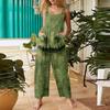 Women's Fashion Halloween Print Casual Vintage Sleeveless Button Jumpsuit