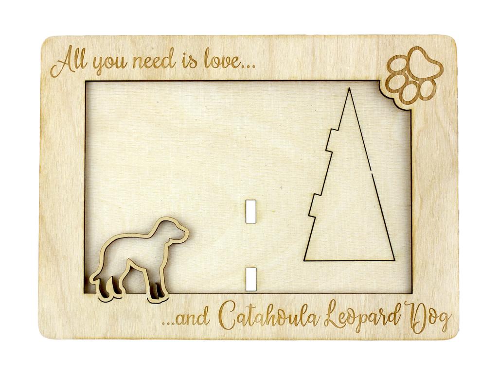 Catahoula Leopard Dog, Catahoula Cur - Photo frame, engraved wooden frame, a lovely gadget for the dog lover by Art-Dog