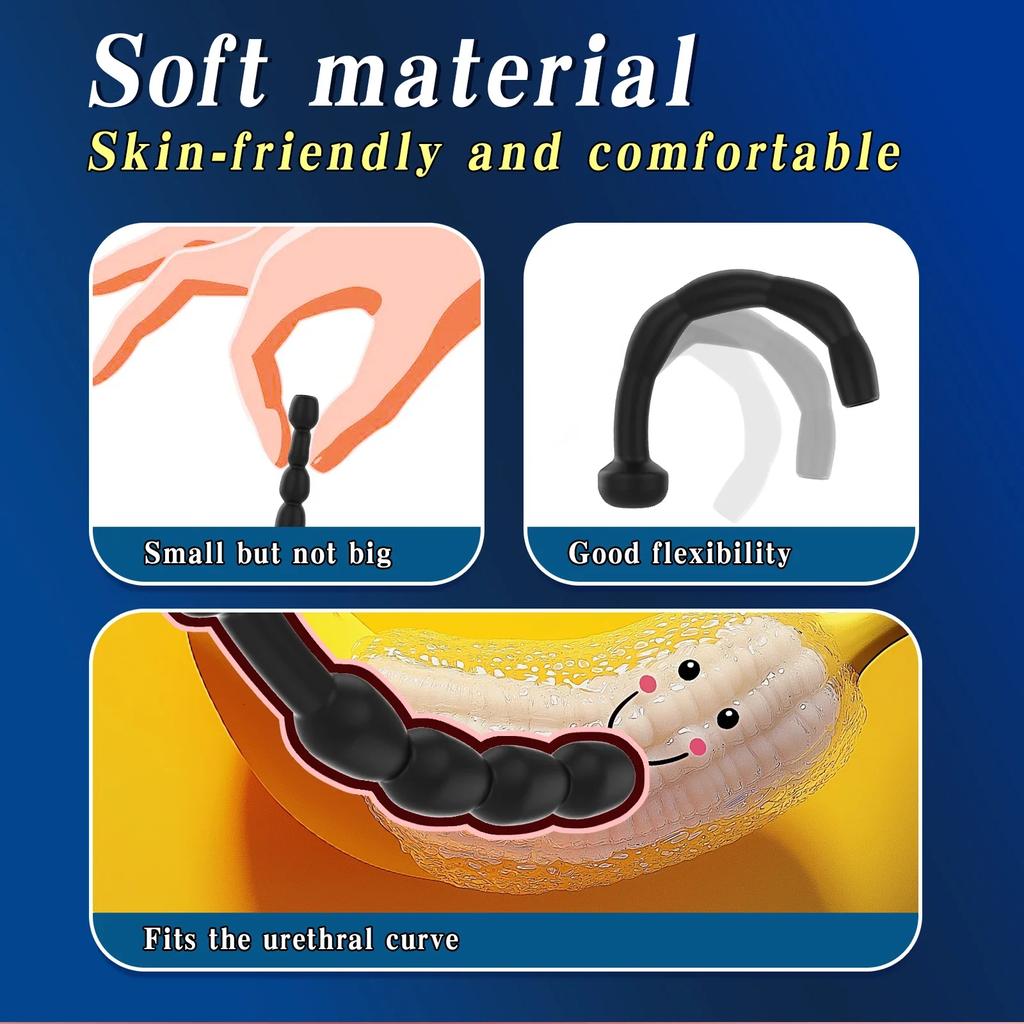 Factory Sales Silicone Penis Plug Urethral Toys for Man Horse Eye Stick Urethral Sounding Rod Urethra Dilation Catheter Sex Shop