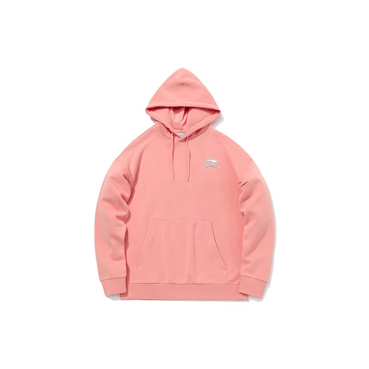 Li Ning Sports Fashion Collection Sweatshirts Unisex Pink Hooded Thickened Regular AWDQB38-6