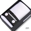 Men's Black & Wine Red Striped Plaid Tie Set with Pocket Square - Formal Wedding Gift Box