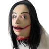 Horror Halloween Hanging Long Haired Female Ghost Head For Ghost Setup House
