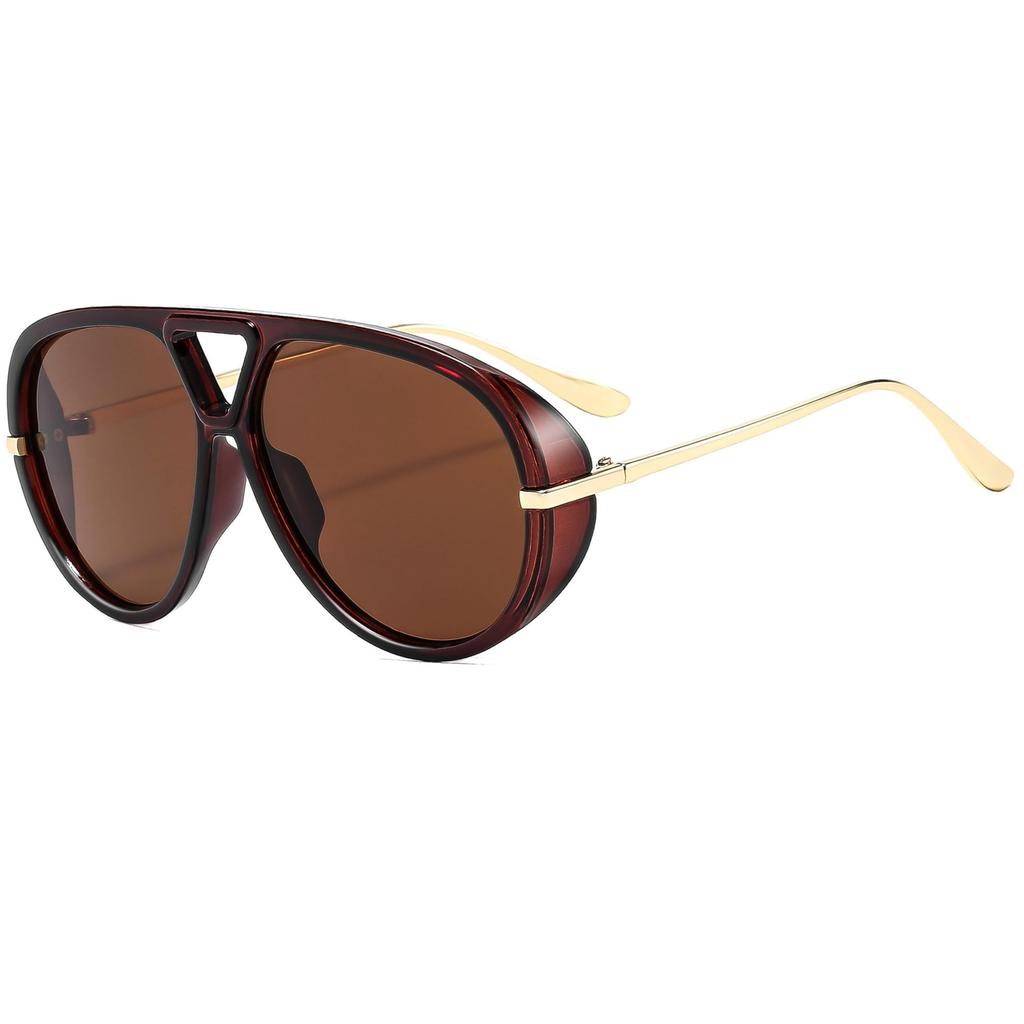 ins wind sunglasses, hip hop sunglasses, large frame pilot-style concave sunglasses, retro street shot-Z