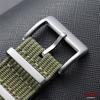 20mm 22mm Ribbed Nylon Watch Band Quick Release Army Green Nylon Strap Woven Canvas Fabric Band for Men Military Sports Bracelet