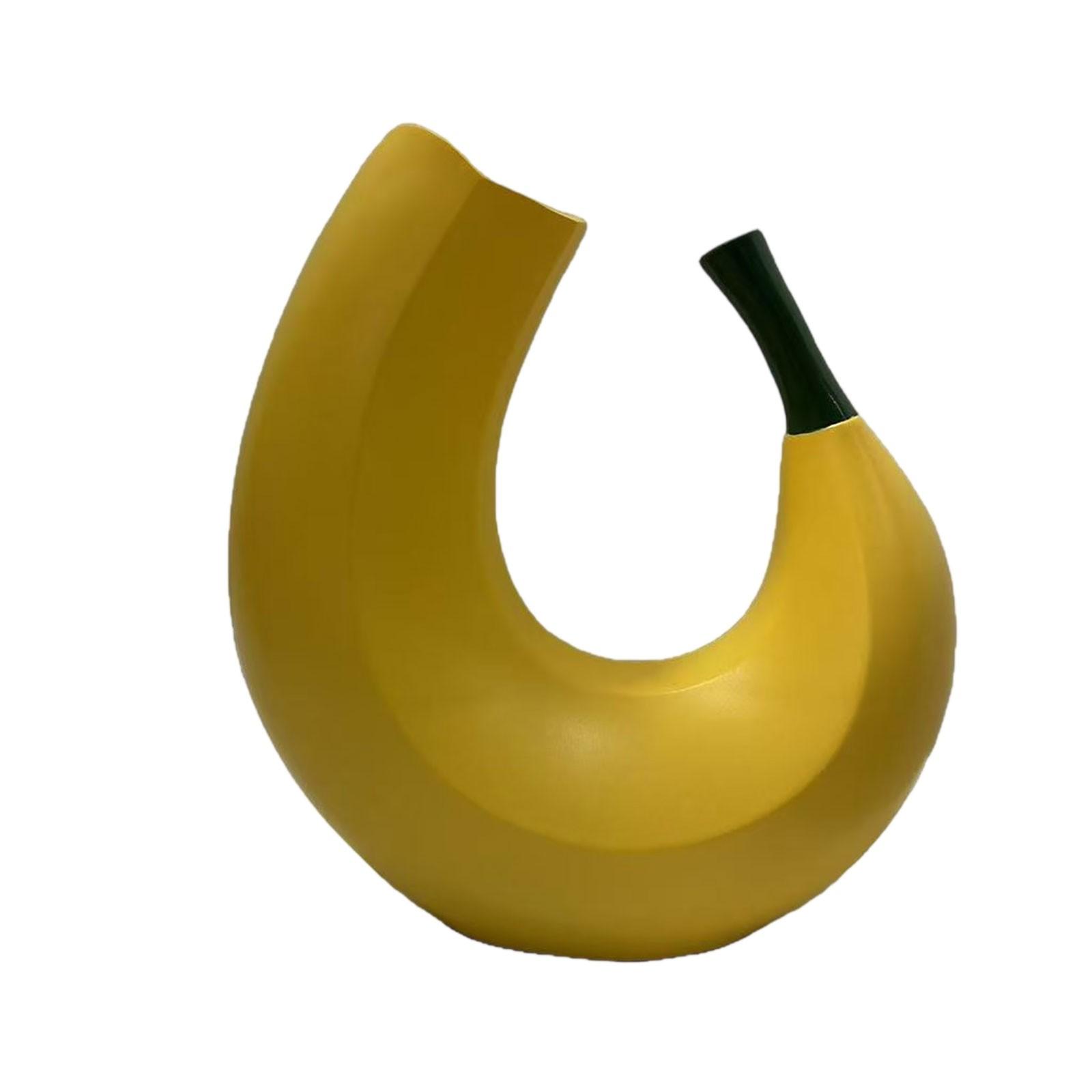 

Смоляная ваза-банан Креативная ваза в форме банана для флористики, контейнер для цветов, декоративная ваза, подходящая для гостиной, спальни One Size