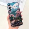 Japan Berg Fuji Kirschblüte Handyhülle Silikon Weich Für Samsung Galaxy A73,31,32,72,41,53,52,71,22,5G,Note,J7,8,9
