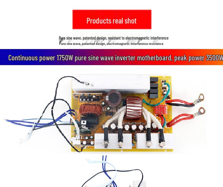 Pure Sine Wave Inverter 24V/48V To 220V 5000W Lithium Battery All-in-One Motherboard