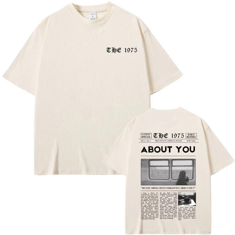 T-shirt Imprimé Unisexe The 1975 Being Funny in A Foreign Language about You Homme Femme Hip Hop Vintage Rock Harajuku T-shirts