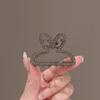 Cute Black Medium Rabbit Ears Hairpin for Short Hair