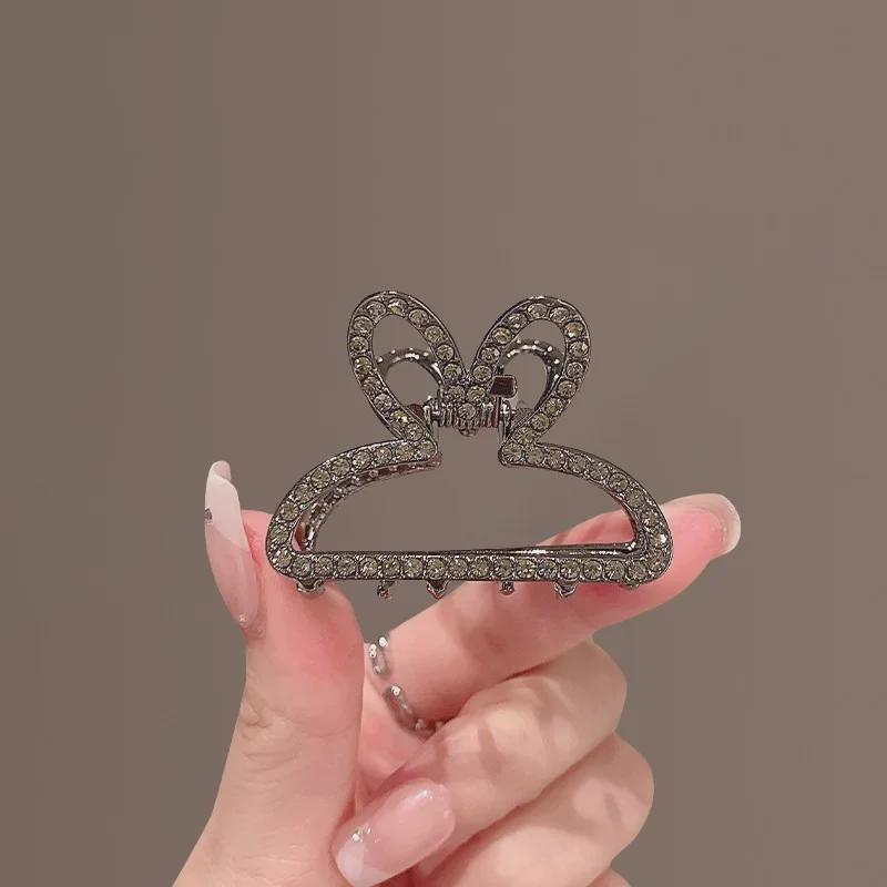Cute Black Medium Rabbit Ears Hairpin for Short Hair