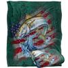 JQ Licensing Patriotic Silky Snook Fishing Supersoft Blanket