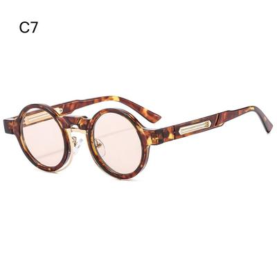 Trendy Round Frame Round Sunglasses Small UV400 Protection Punk Sun Glasses Y2K Gradient Shades for Women & Men