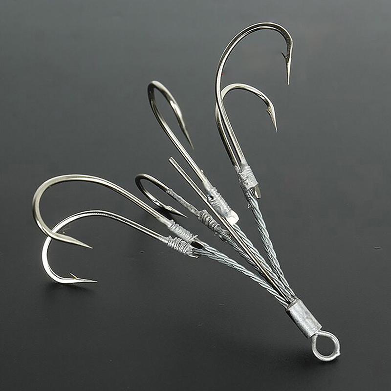 Haczyki Wędkarskie 6 Haczyków Wysokowęglowa Stal Haczyki Trójnikowe Haczyk Rybacki Super Ostry Haczyk Kotwiczny Wędkarski Sprzęt Akcesoria Haczyk Rybacki