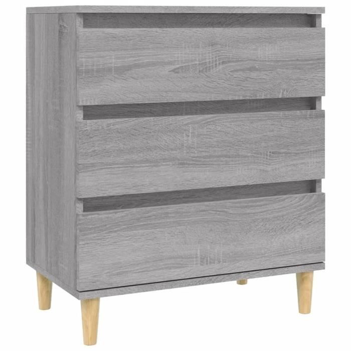 823046 vidaXL Buffet Sonoma gris 60x35x70 cm Bois d'ingénierie