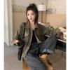 Women's Autumn Retro Patchwork Denim Jacket - Korean Style, Loose, Casual, Versatile
