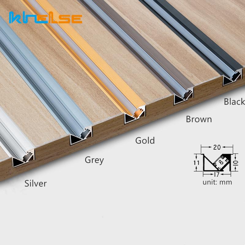0.5m/1m 45 Degree Oblique Lighting LED Aluminum Profile Cabinet Recessed Hidden Linear Strip Light Closet Shelf Layer Bar Lamp