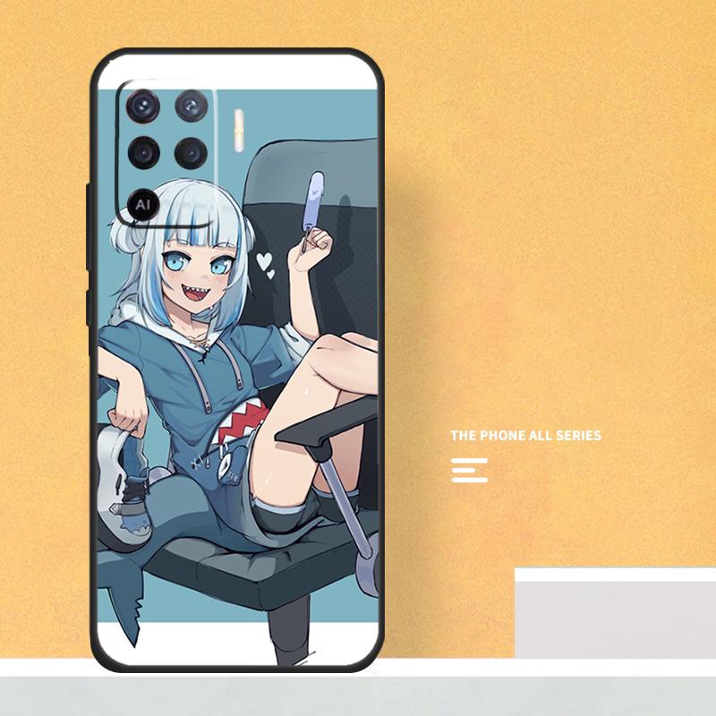 Anime Hololive Gawr Gura Case For Oppo A80 A60 A40 A6 A5 Pro A15 A16 A17 A57 A94 A74 A54 A76 A96 A18 A38 A58 A78 A98