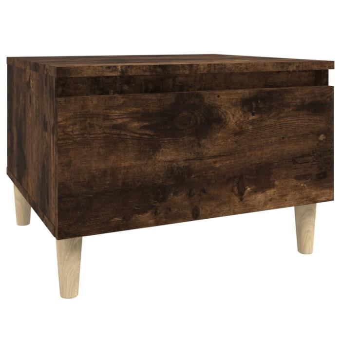 819510 vidaXL Side Table Smoked Oak 50x46x35 Cm Engineered Wood