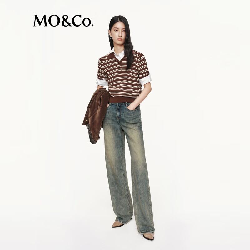MO&Co. Distressed Denim Jeans - Blue