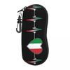 Custom Italian Heartbeat Italy Flag Shell Glasses Case Unisex Fashion Eyeglasses Case Sunglasses Protector Box