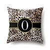 Polyester Pillow Case Decorative Leopard Print Home Furnishing 26 English Letter Printed Pillow Case