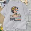 Mehr Stolz Weniger Vorurteile T-Shirt LGBTQ T-Shirt Pride Month LGBTQ T-Shirt Freizeit Baumwolle Kurzarm Rundhals Damen Kleidung