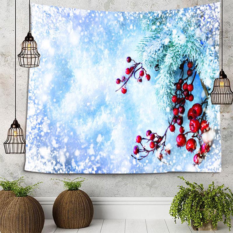 Christmas Tapestry Christmas Tree Ball Room Decoration Cloth Christmas Gift Retro Scene Decoration Tapestry For Living Room