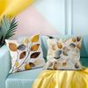 1 Pc 45X45 Cm Leaf Pattern Cushion Cover For Living Room Sofa Bedroom Home Decor Square Autumn Pillowcase Waist Pillow Cover