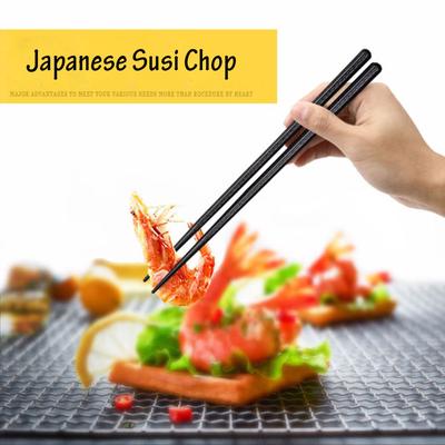 1 Pair New Chop Portable Non-slip Sushi Chopsticks Alloy Japanese