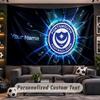 Wall Hanging Tapestry Custom NamePortsmouth FC Pattern Personalized Printed Fabric Wall Decor