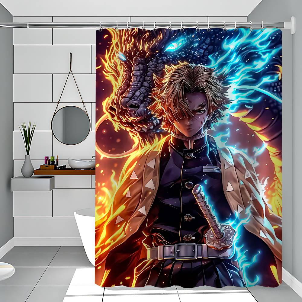 

Zenitu Bathroom Shower Curtain Shielding Partition Shower Curtain Quick Dry Can Be Scrubable Light Opaque Bath 90x180 cm