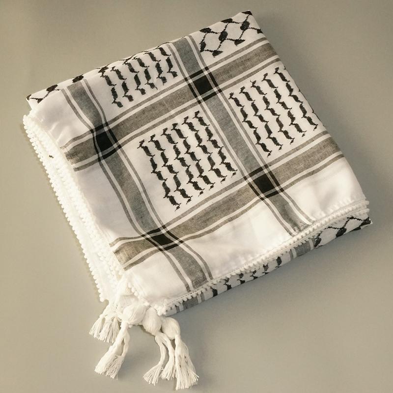 Arab Headscarf Color square Scarf Dubai, United Arab Emirates Middle East Muslim Foreign Trade Jacquard Original Keffiyeh