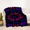 "Vibrant Kaleidoscope Abstract Art Print"Blanket Flannel Throw Blanket for Sofa, Bed, Travel, Camping, Office, Couch, Chair, And Bed Gift fo