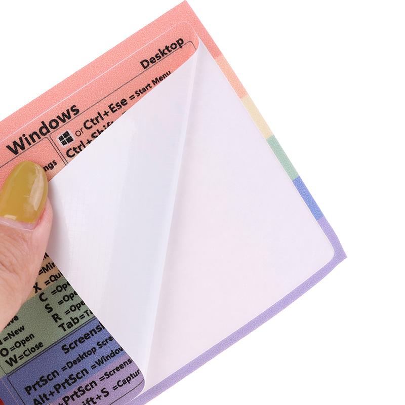 Windows Pc Reference Keyboard Shortcut Sticker Adhesive For Pc Laptop Desktop Rainbow Cheat Sheet Sticker