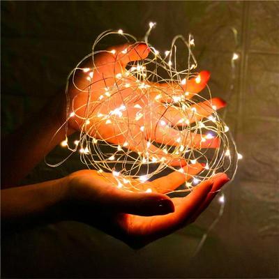 Starry LED String Lights: Decorative Battery-Operated Copper Wire Lights for Festivals and Room Décor