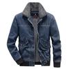 Džínová bunda Pánská zimní ležérní nářadí Pánská bunda Volný sametový klopa Retro Denim Top