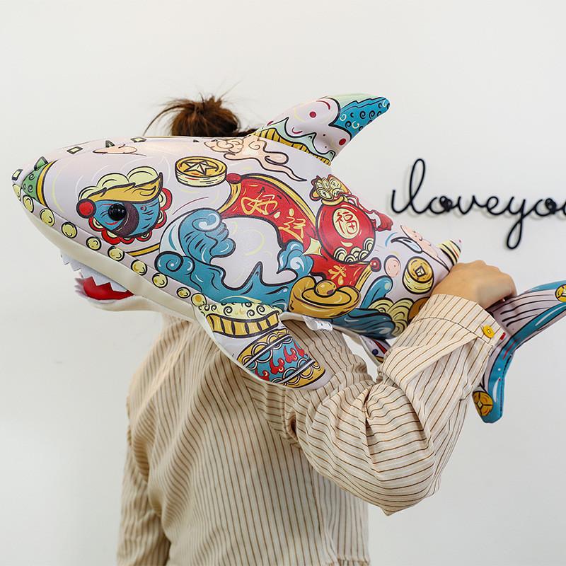 Adorable Plush Shark Pillow Soft And Cuddly Cartoon Design For All Ages