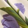 1/2pcs Valentines Day Lilac Pillow Covers Tulip Embroidery Throw Pillow Covers Flower Pillowcases Floral Farmhouse Pillow Cases