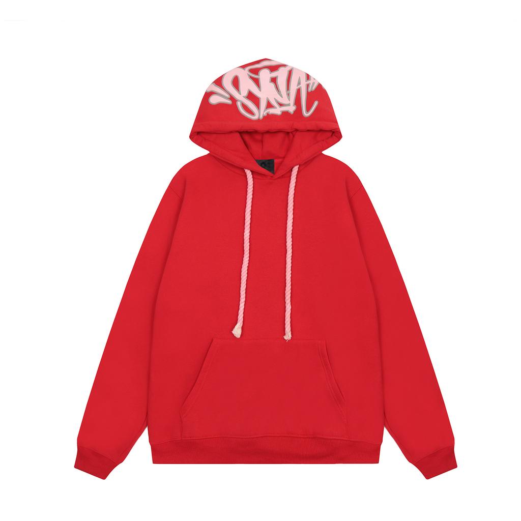 SynaWord Felpa con Cappuccio Larga Americana Pantaloni della Tuta Syna Marca Trendy per Uomo e Donna Hip Hop Street Coppia Tuta Casual