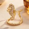 5Pieces Trendy Nail Opening Rings with Ocean Theme Nail Rings Stainless Steel Texture for Nail Accessories and Gifts