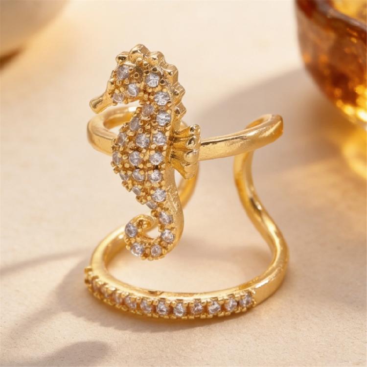 5Pieces Trendy Nail Opening Rings with Ocean Theme Nail Rings Stainless Steel Texture for Nail Accessories and Gifts