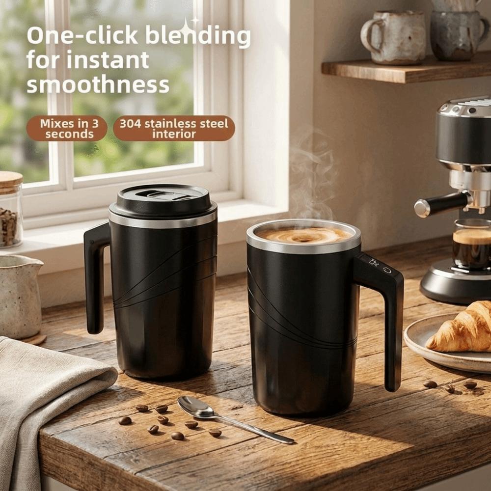 400ML Stirring Mug Large Capacity Mixing Cup Temperature Display Smart Thermal Cup Tea