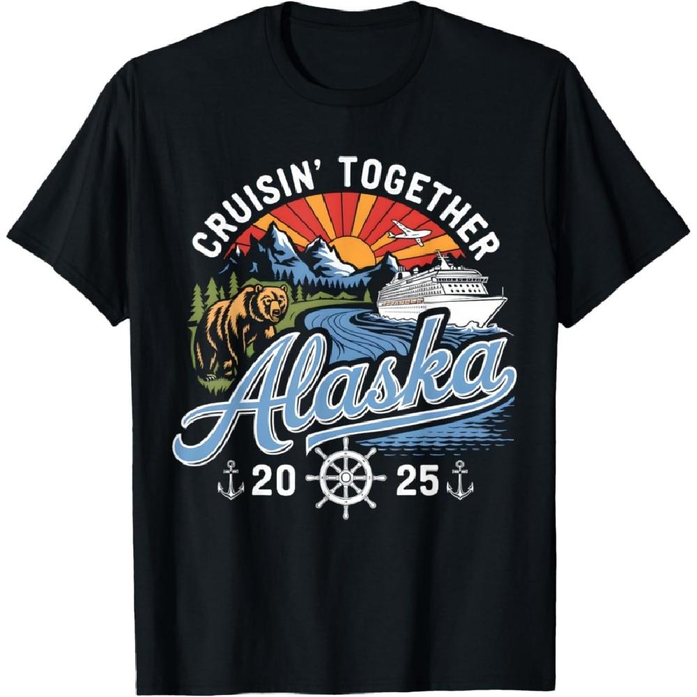 

Alaska Cruise 2025 Family Summer Vacation Travel Matching T-Shirt XXXXXL чёрный