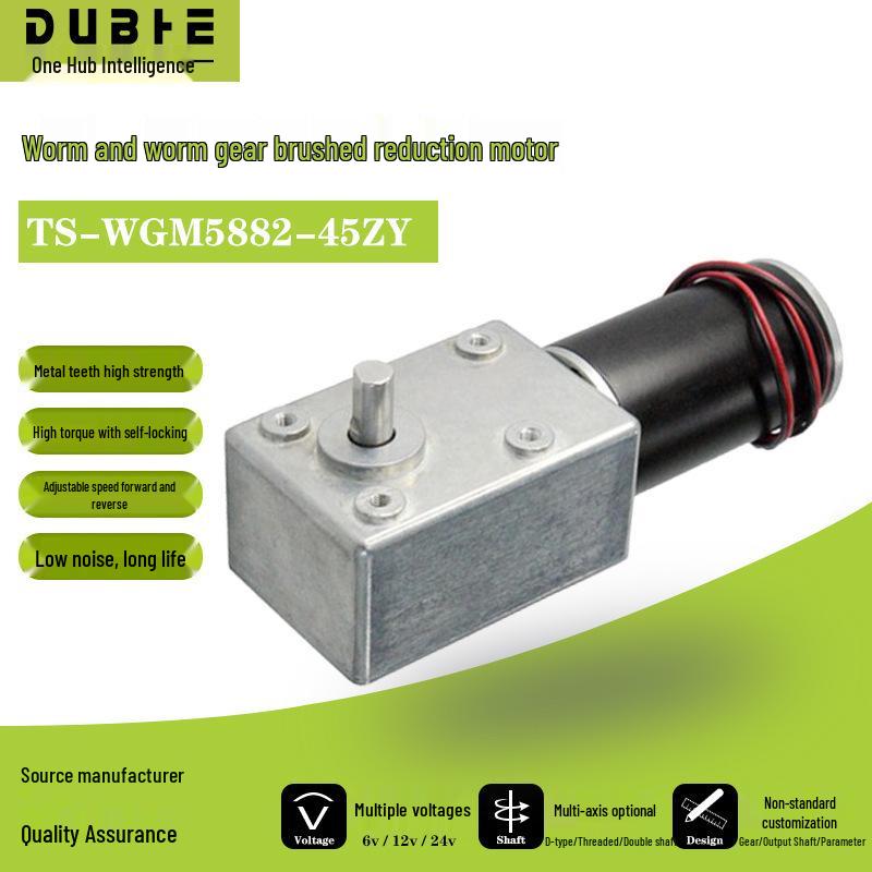 12V DC Tārpu pārnesumu motors: Augsts