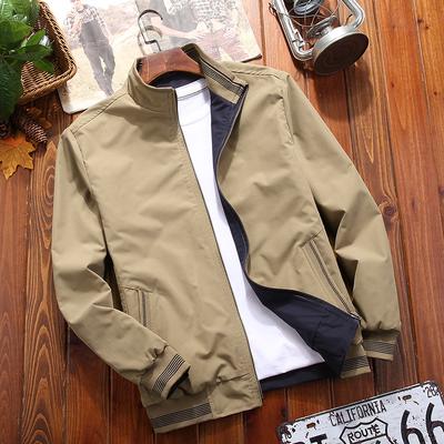 Men's Jacket Standing Collar Casual Jacket Reversible Business Jacket Casual Jacket
